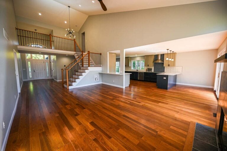 Whole home remodel in Plymouth Township with an updated kitchen and living space