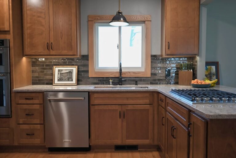Kitchen remodel in Ypsilanti with new cabinetry, counters and an open layout