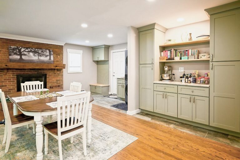 Mudroom and laundry remodel in Brighton with custom cabinets