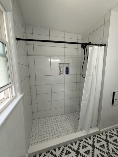 Completed shower